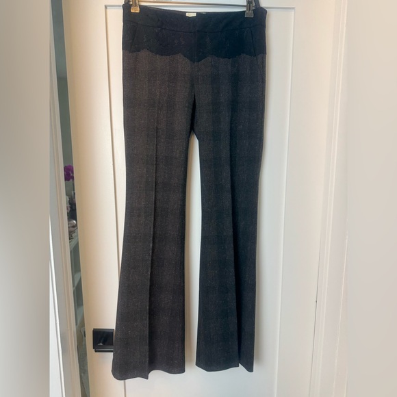 Anthropologie Elevenses The Brighton Lace Waist Flare Pants – Size 4 - Picture 8 of 11